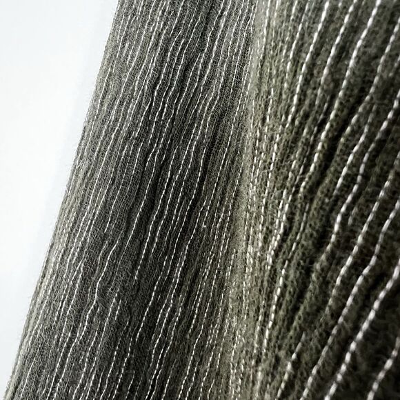 J. Jill PureJill Green Crinkle Slub Cotton Open Cardigan Sweater Women’s L - Picture 2 of 9